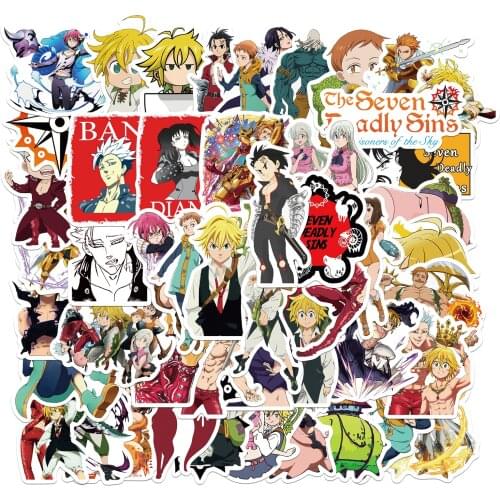 10/50Pcs Anime The Seven Deadly Sins PVC Waterpoof Graffiti Stickers For Laptop Luggage Motorcycle Phone Skateboard Pegatinas