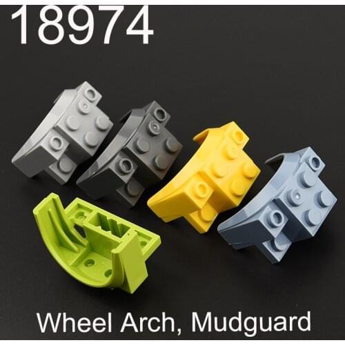 10pcs 18974 Wheel Arch, Mudguard 4 x 2 1/2 x 2 1/3 ​Building Blocks Parts MOC DIY Educational Toys bricks