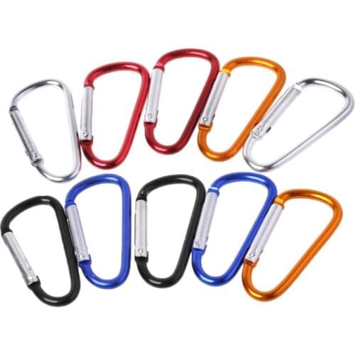 Hot 10pcs 6cm Outdoor Sport Carabiner Camping Safety Buckle Keychain Hiking Hook