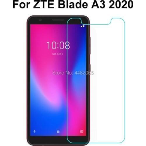 2Pcs For ZTE Blade A3 2020 Tempered Glass A3 2020 5.45" Protector Premium Screen Safety Shield Protective Film 0.26mm 2.5D Guard