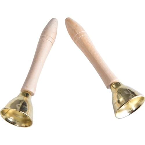 2 Pcs/Set Hand-Held Bell Percussion Instrument Educational Kids Baby Musical Toy