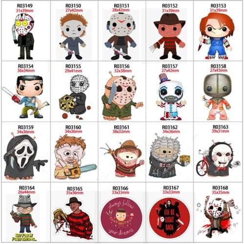 Character Halloween Person Printed Resin Flatback DIY 30pcs/lot for Decoration Crafts Accessories R0314 R0315 R0316
