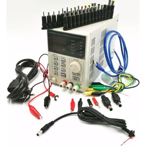 30V / 5A KA3005P Programmable Adjustable DC Linear Power Supply with USB and software + 39 PCS notebook interface powe adapter