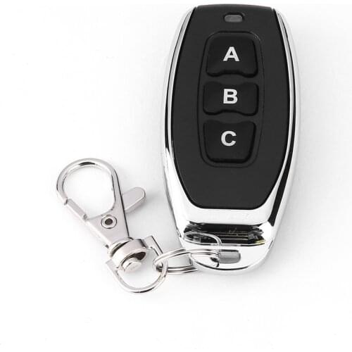 433mhz Wireless Metal 3 Key Garage Door Duplicator Learning Code Key Fob Control DC 6V Universal Copy Auto Car Alarm System RF