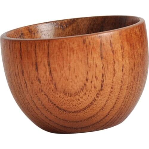 75ml Handmade Mini Wood Coffee Wine Tea Cup Mug For Juice Milk Eco Friendly