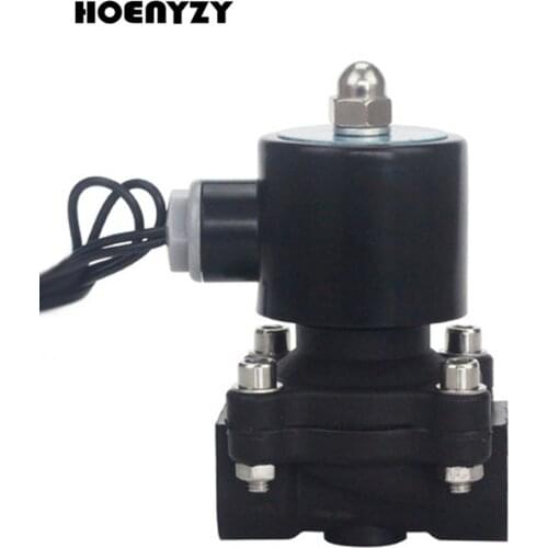 AC220V 1/4" 3/8" 1/2" 3/4" 1" 2" Plastic Electric Solenoid Valve DN15 DN20 DN25 DN32 DN40 DN50 N/C for Water Oil Air DC12V/24V