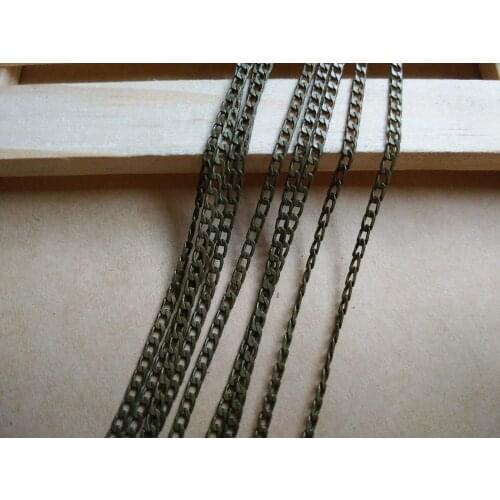 Free shipping bracelet necklace material DIY steel chain accessories Jewelry parts brass chain/2.3*4MM SMB1060