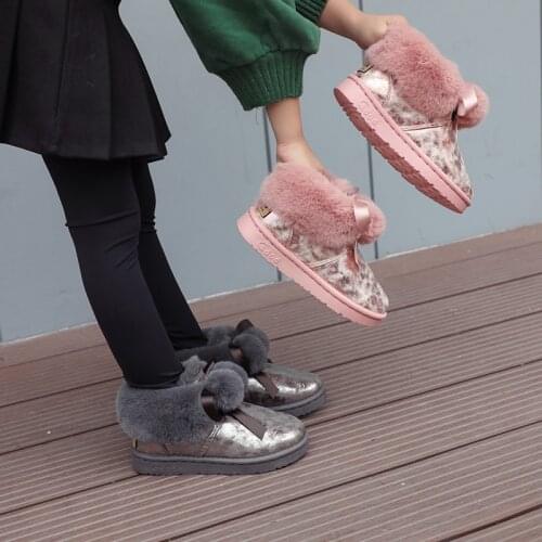 Girls High Boots Children Snow shoes Tassle sneakers Martin Boots Kids Waterproof Non-slip Winter Sport Shoes