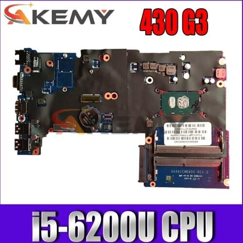 For HP 430 G3 440 G3 X61C laptop motherboard with i5-6200U CPU DDR4 DAX61CMB6C0 DAX61CMB6D0 855658-601 855658-001 100% test work