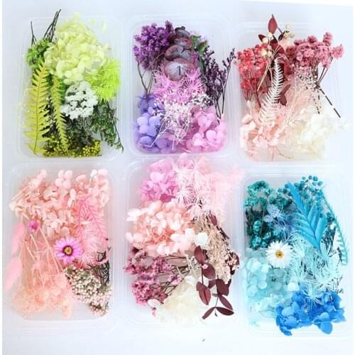 1 Box Crystal Epoxy Filler Dry Flower Mixed Nail Stickers Decorations Resin Filling Material DIY Art Crafts Making Accessories