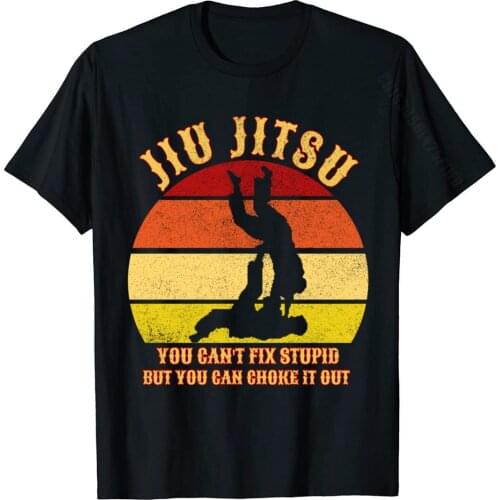 Jiu Jitsu Shirts Funny Can't Fix Stupid Men BJJ MMA Jujitsu Cotton Slim Fit T Shirt Discount Mens Top T-Shirts Normal