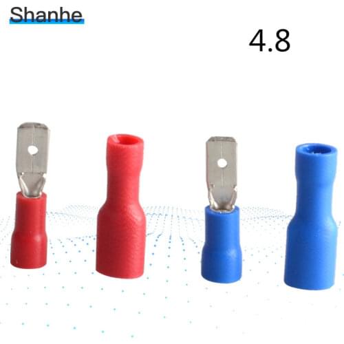 4.8mm 25Female 25Male Spade Insulated Electrical Crimp Terminal Connectors