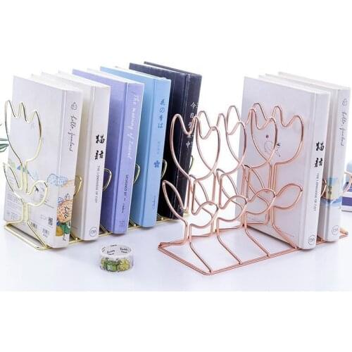 Bookshelf Desk Accessories Desk Organizer Book Stand Home Office Metal Storage Rack Iron Ornaments Creative Fashion Cartoon