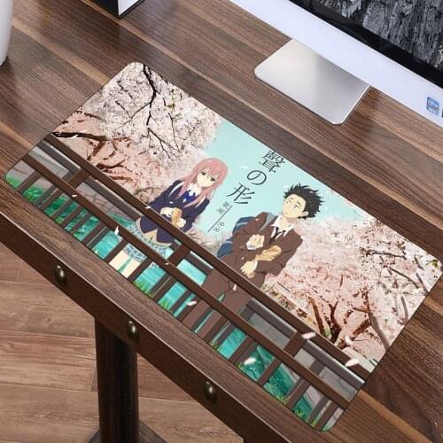 SIANCS Japan 60x30cm A Silent Voice Large Mouse pad Anime Otaku XL Mousepad Gamer Natural Rubber Locking Edge Desk Computer Mat