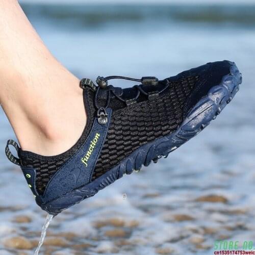 Mesh Aqua Shoes Men Breathable Upstream Water Sneakers Women Beach Wading Shoes Non-slip Outdoor Climbing Hiking Shoes