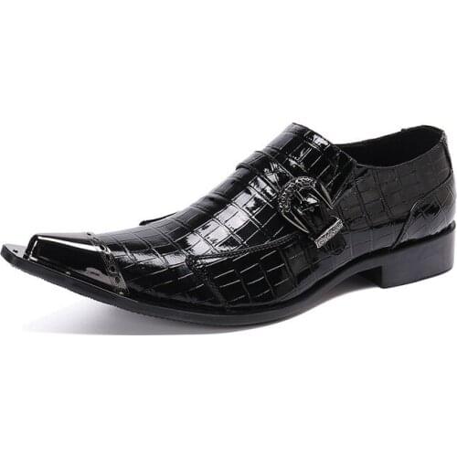 2021 Fashion Designer black Real Leather Men Oxfords Office shoes Wedding Dress Shoes Lace Up Business Men Shoes 38-46