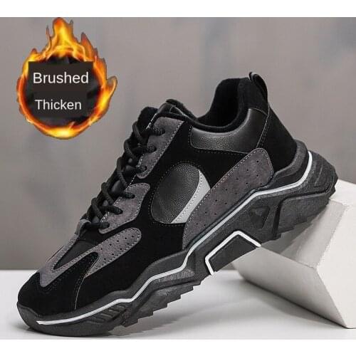 Mr Co 2020 Winter Shoes Mens Trendy Shoes Mens Korean Version Of The Trend Of Sports And Leisure Old Shoes Thickened Warm