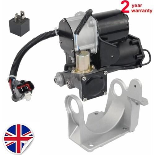 AP03 New Air Ride Air Compressor Pump + Mounting Bracket For Land Rover Discovery 3 Range Rover LR3 LR4 Sport Hitachi Type