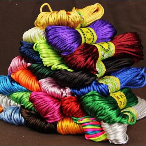 20 Yards Nylon Cord Thread Chinese Knot Macrame Cord Bracelet Braided String DIY Tassels Beading For Home Decor Sewing