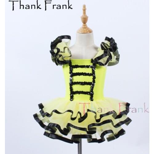 New Girls Ballet Tutu Dress Kids Sequin Ballerina Costume Adult Flutter Sleeve Short Dance Dresses Women Dancing Costumes C676