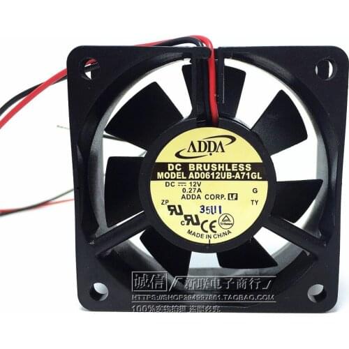 ADDA AD0612UB-A71GL Server Cooling Fan DC 12V 0.27A 60x60x25mm 2-wire