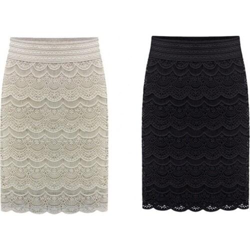 S-5XL Large Size Skirt High Waist Lace Casual Pencil Skirt 2021 Summer New African Fashion Sexy Slim Versatile Hip Wrap Skirt