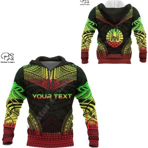 NewFashion French Polynesia Art Tahiti Country Flag Tribal Culture Retro Tracksuit 3DPrint Men/Women Autumn Colorful Hoodies B30