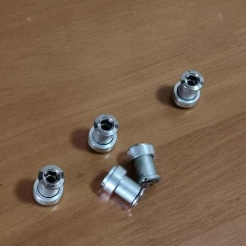 5pcs Extra-long Triple Chainring Bolts Nuts Spacers