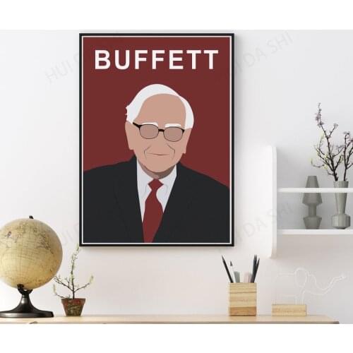 Warren Buffet Print, Warren Buffet Poster, Stock Market Poster, Minimalist Art, Home Decor, Interior Design, Famous People