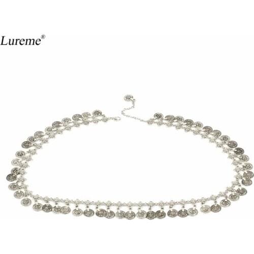 Lureme Vintage Coin Belly Chain Hot Sexy Waist Belt Belly Unibody Body Chain (bt000032)