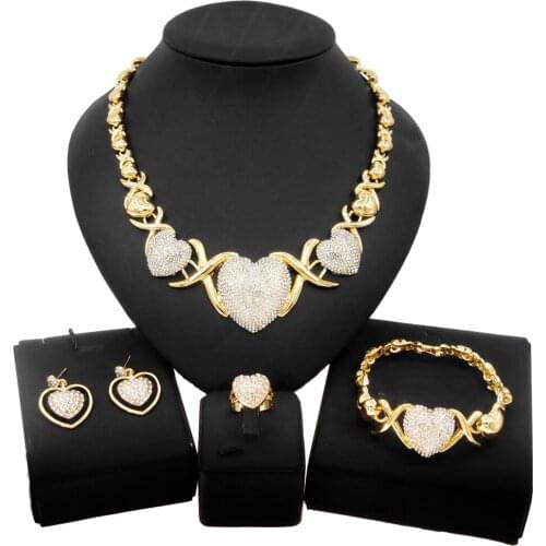 Yulaili A Collection Of Well-Designed and Exquisite XO New Love Series Jewelry Set European Indian Bride Fashion Jewelry Sets