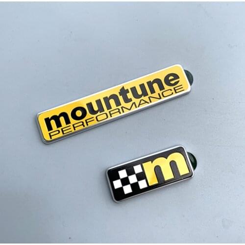Yellow M Badge Emblem Label Bar for Ford Fiesta Mountune Performance Flag Logo Car Styling Refitting ST Upgrade Trunk Sticker