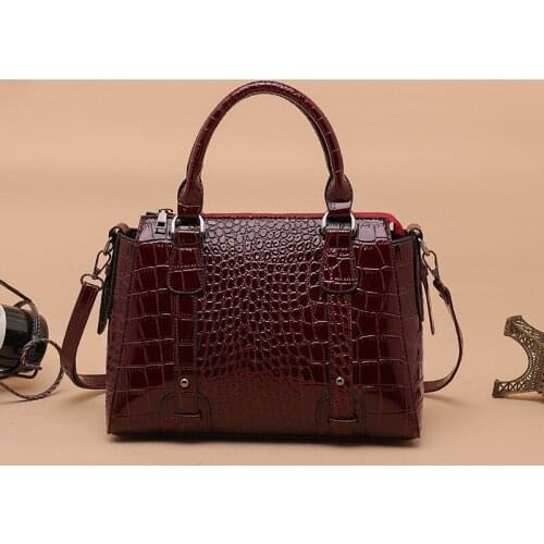 New 2020 Elegant Shoulder Bag Women Designer Luxury Handbags Women Bags Crocodile PU leather Messenger Crossbody Bag