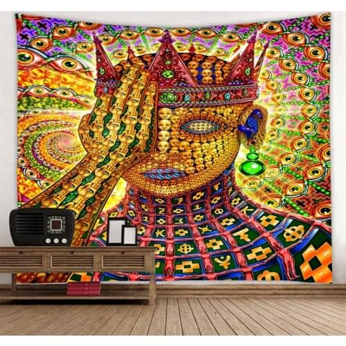 Character woman fantasy background Tapestry Indian Mandala Tapestry Wall Hanging Tapestries Boho Bedroom Wall Rug Couch Blanket
