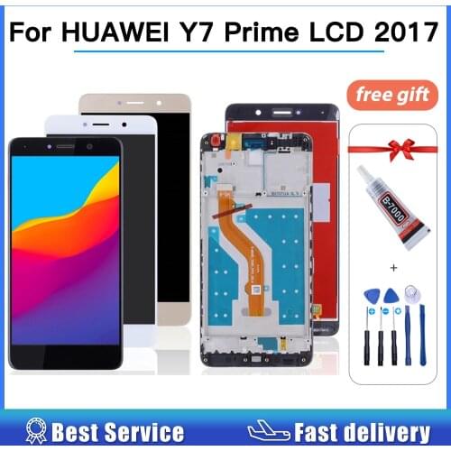 For HUAWEI Y7 Prime LCD Display Touch Screen Digitizer For Huawei Y7 Prime 2017 LCD With Frame TRT L21 L21A L21X LX2 LX1 LX3