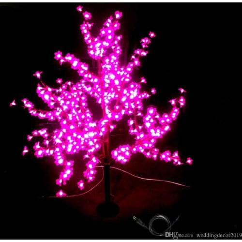 1.5m 5 Ft Height White LED Cherry Blossom Tree Outdoor indoor Wedding Garden Holiday Light Decor 480 LEDs