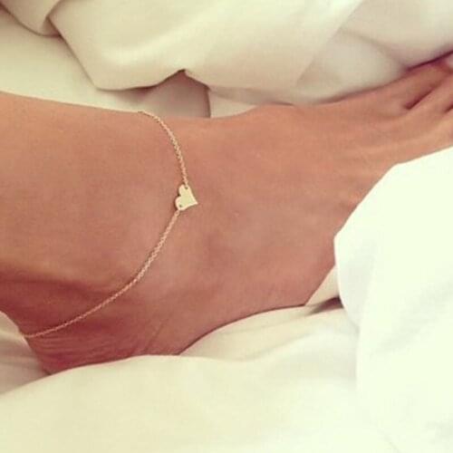 12pcs/lot European and American popular foot peach heart anklets women s wholesale