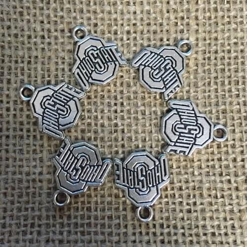 18 Pcs/lot 20x17mm OHIO STATE Charms for Jewelry Making Antique Silver Plated Pendant for DIY Necklace Bracelet A049