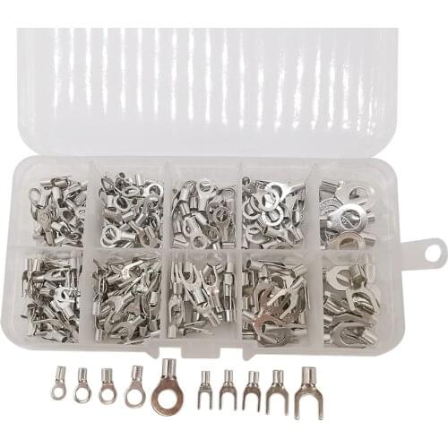 320Pcs/Box Metal Crimp Terminal Connector OT/UT Terminals Assortment Kit Brass Nose Wiring Crimp Terminals