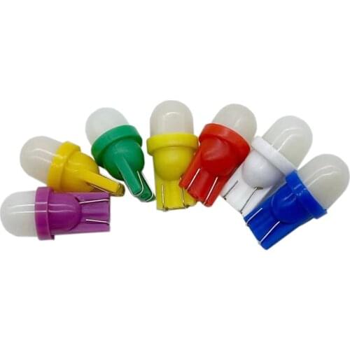 50pcs AC 6.3V 6V T10 #555 194 Wedge 2SMD 5630 Frosted Cap Led Bulbs For Pinball Game Machines