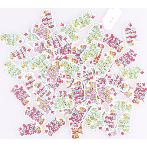 Christmas Button 2Hole Wooden Buttons for Scrapbooking Crafts DIY Children Clothing Sewing Accessories Decorative Gifts 50pcs E