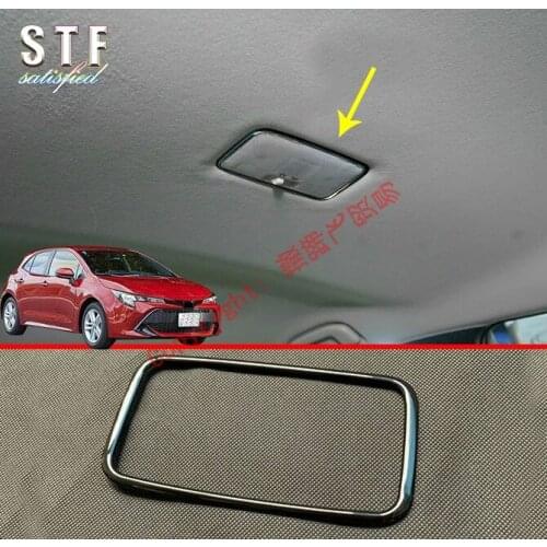 ABS Chrome Black Interior Rear Lights Reading Lights Cover Black Trim For Toyota Corolla Hatchback Auris Sport 2019 2020