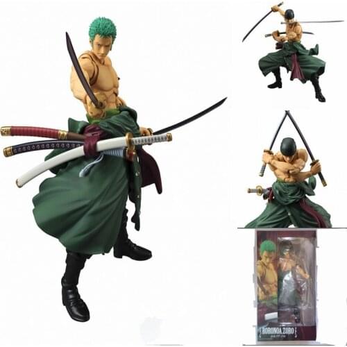 Anime One Piece MegaHouse Variable Action Heroes Roronoa Zoro New World Ver. PVC Action Figure Collection Model Toys Doll 18cm
