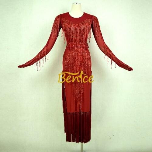 Free Shipping Latin Dance Skirt For Women Professional Sumba Dancing Skirt Adult Rumba QiaQia Latin Dress Latin Performances Dre