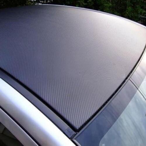 Black 3D Carbon Fiber Vinyl Adhesive Film Sheet Roll Auto Car DIY Decor Sticker Water-resistant High stickiness Bumper Decal