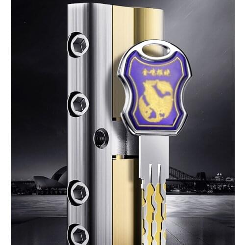 Super C-class Brass Lock Cylinder 54 Blade 12pcs Keys Double Milling 32 Track 8 Slot Anti Violence and Technical Unlocking