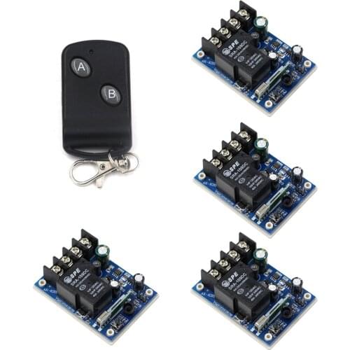 DC 12-48V Wireless Remote Control Switch 12V 24V 1CH 40A Relay 4 Receiver Transmitter Wide Voltage Receiver Remote Controller