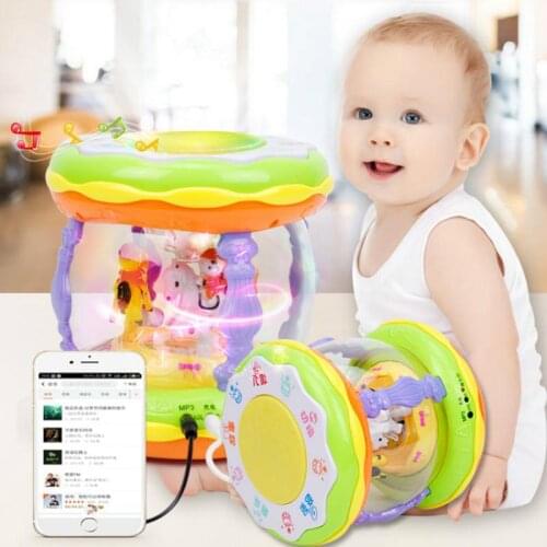 Childrens Carousel Clapping Drum Rechargeable 6067a Music Clapping Drum Early Education Educational Toys