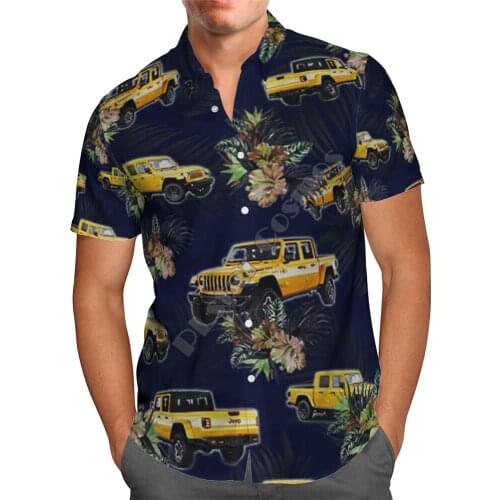 Hawaii Shirt Hawaiian beach Summer Flower Car Printed 3d Mens Shirt Harajuku Tee hip hop shirts 20