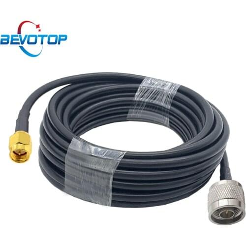 LMR200 Cable N Male to SMA Male Plug RF Adapter Cable 50 Ohm Low Loss RF Coaxial Extension Cord 3G 4G LTE Antenna Cable Jumper